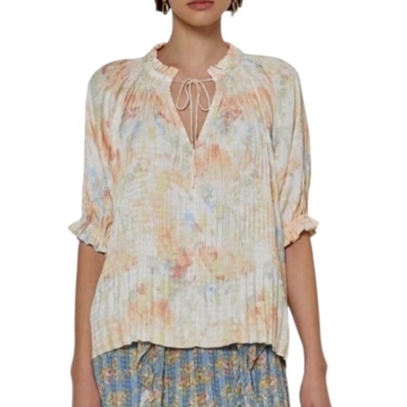 Anthropologie Current Air Angelica Water Color Blouse - Picture 1 of 9
